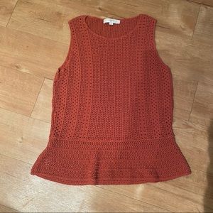 Ann Taylor Loft Sleeveless Peplum Sweater
